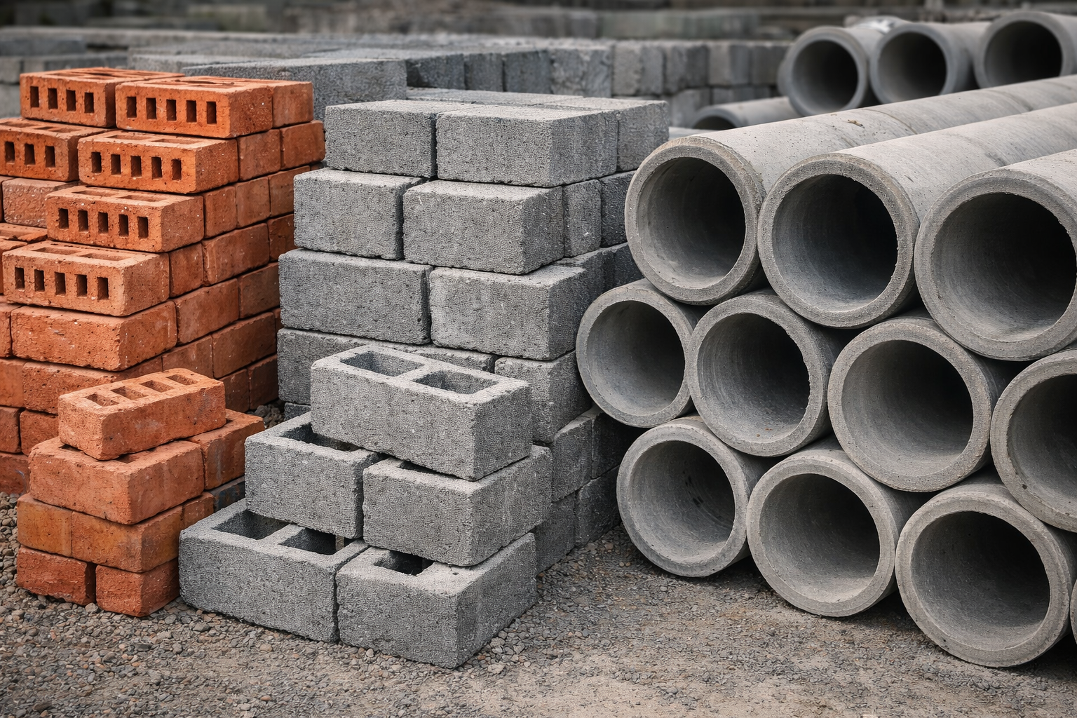 Concrete blocks and sewerage pipes Islamabad Rawalpindi